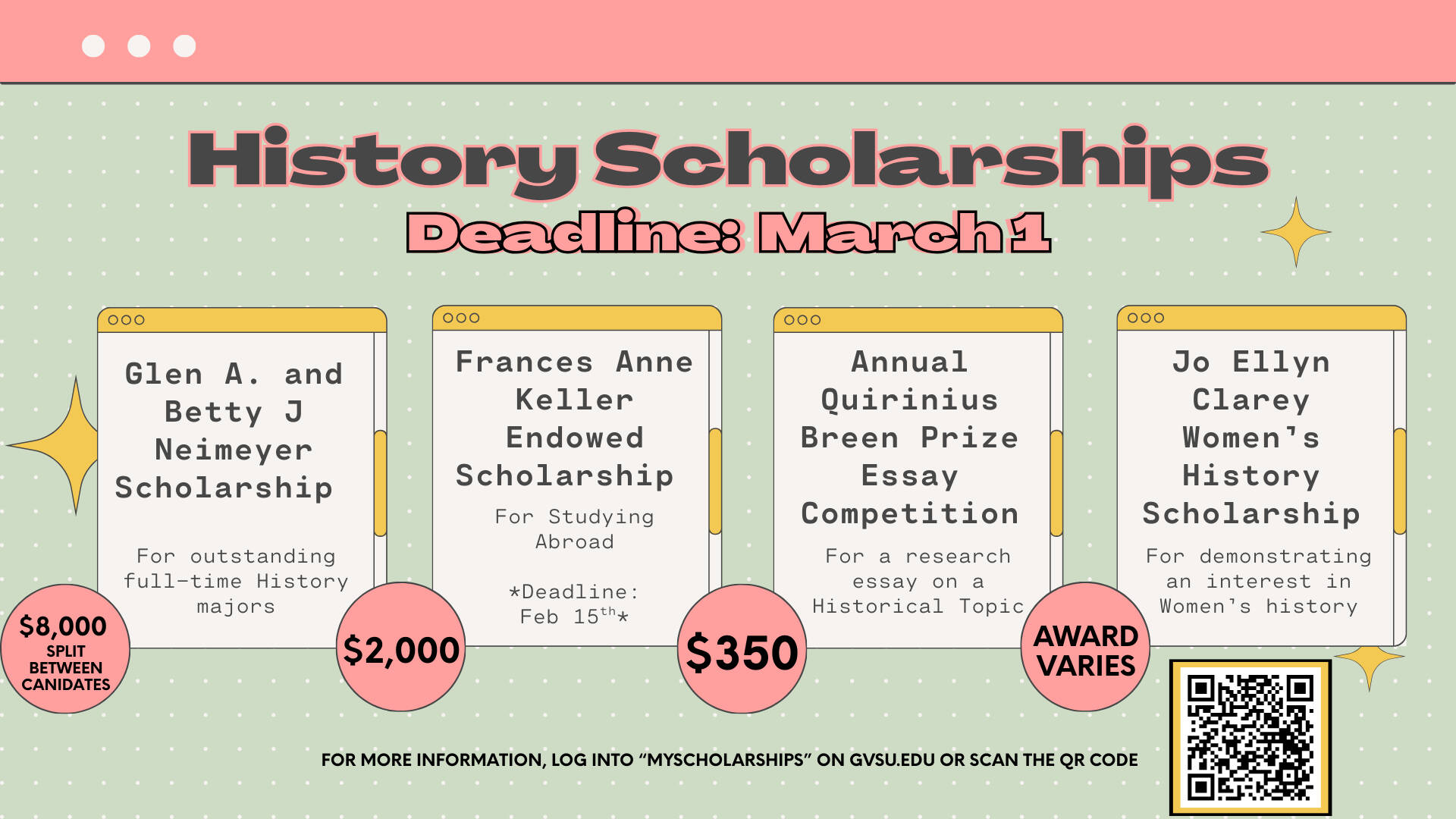 History Scholarships Infographic